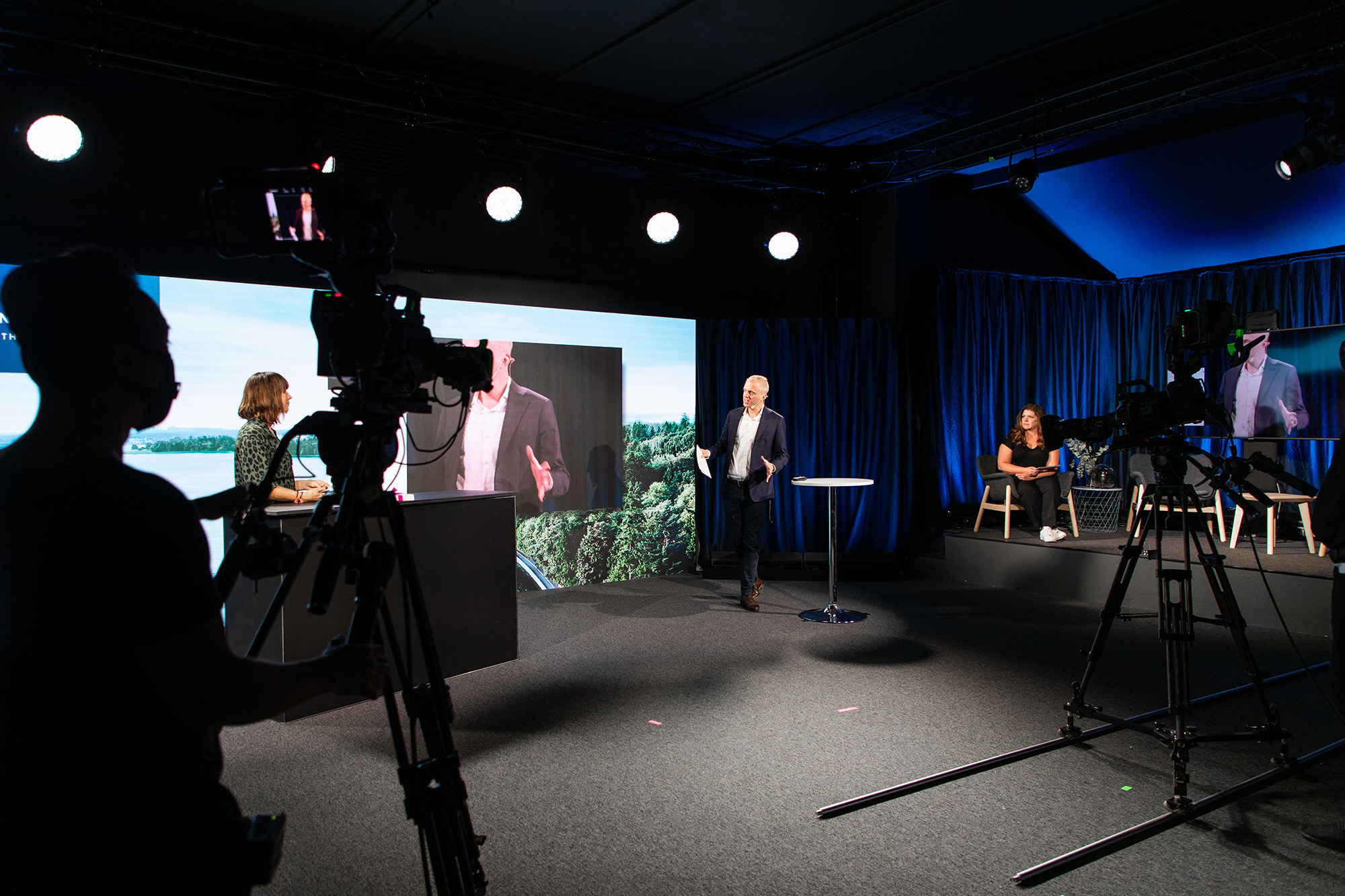 Johan Nyqvist, avdelningschef PPP och Isabelle McAllister, moderator